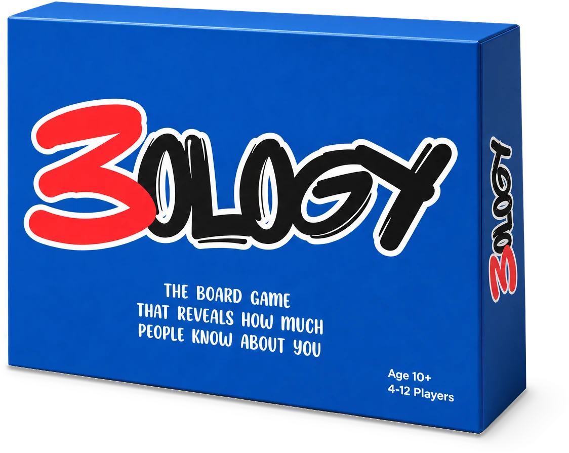 The 3ology box — the board game that reveals how much people know about you